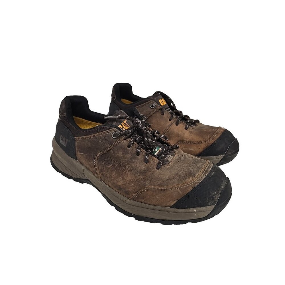 Caterpillar Men's Streamline 2.0 CTCP Leather Athletic Safety Shoes Brown 10W